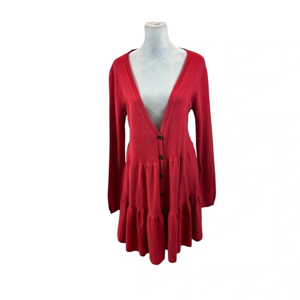 Ladies Matilda Jane Love Me Tender Cardigan Sweater Red Size Small‎